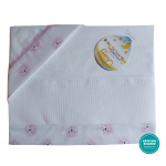 Sábana para Bebé con Caritas de Ositos Rosa
