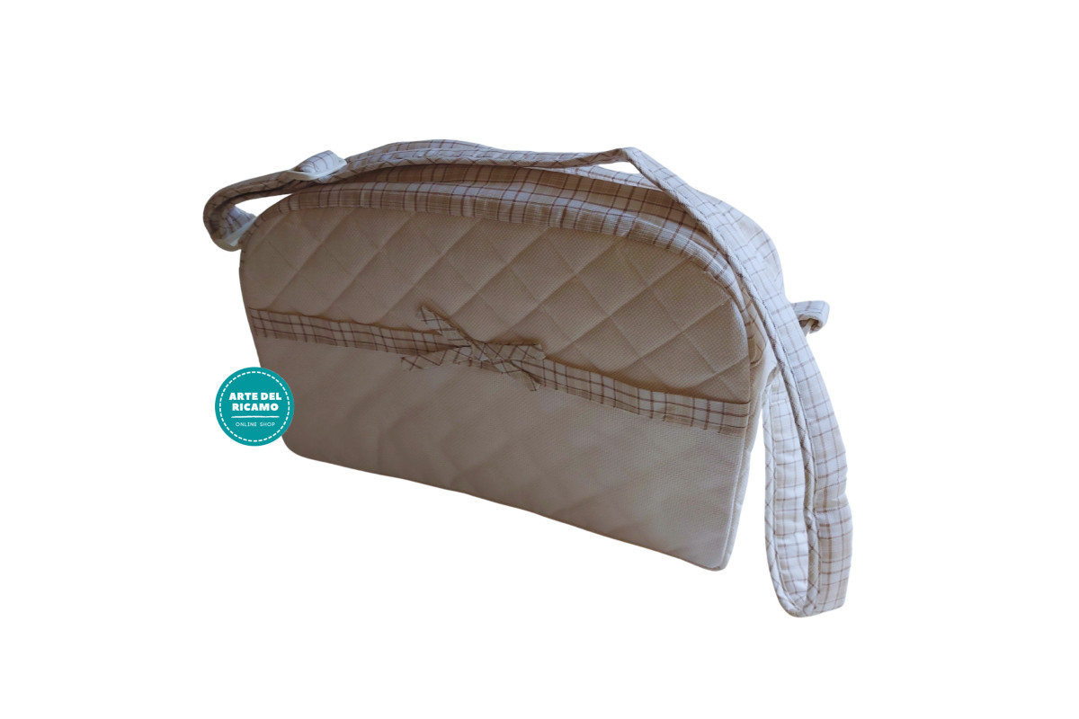 Borsa Mamma da Ricamare - Scozzese - Tortora