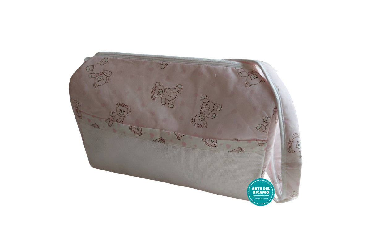 Nursery Bag to Cross Stitch - Pink Color with Teddy Bears Nursery Bag to Cross Stitch - Pink Color with Teddy Bears
