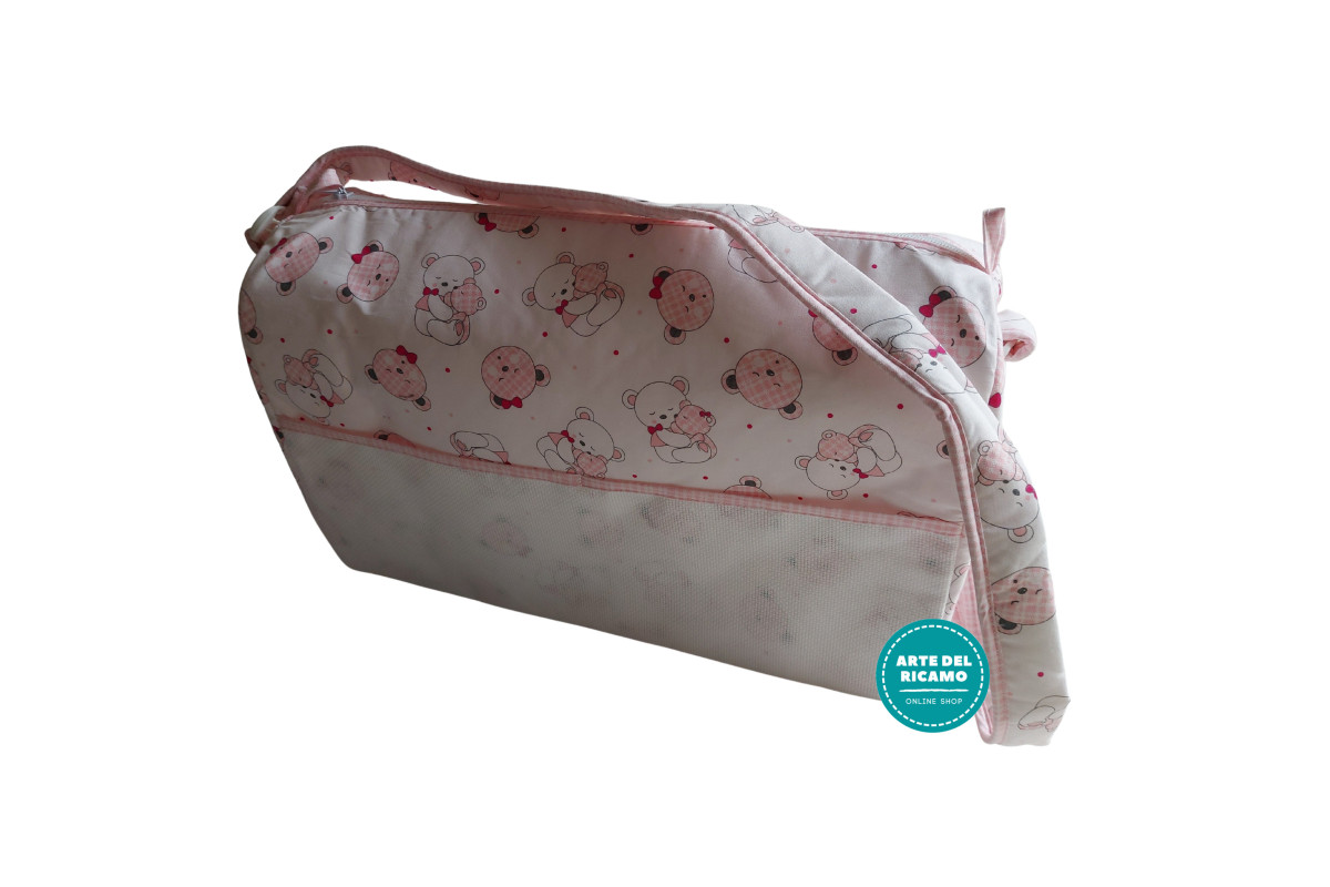 Borsa Nursery da Ricamare Dolci Abbracci - Orsetti Rosa Borsa Nursery da Ricamare Dolci Abbracci - Orsetti Rosa
