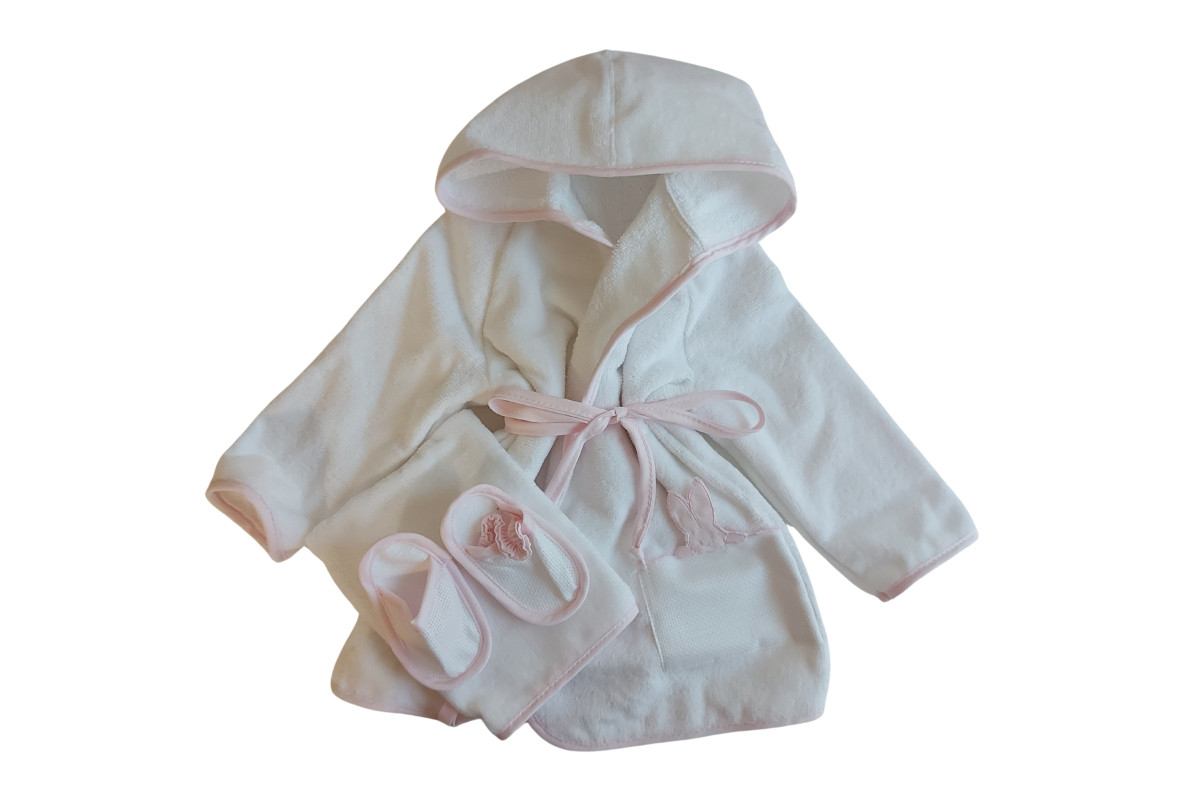 Baby Bathrobe Ready to Stitch - Pink