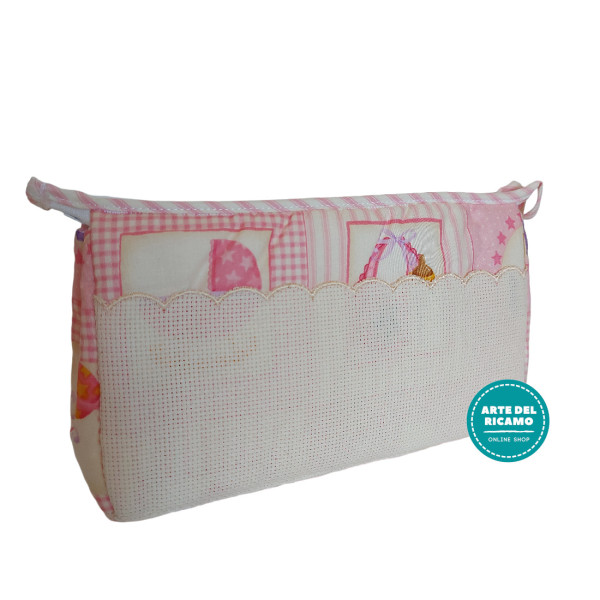 Trousse da Ricamare - Fantasia Baby Quadri e Righe - Rosa