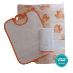 Ropa para la Escuela para Bordar a Punto Cruz - Ositos Naranja