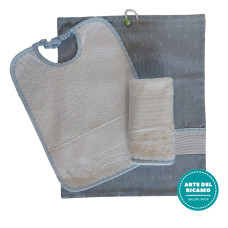 Set Asilo Effetto Jeans da Ricamare a Punto Croce - Celeste Set Asilo Effetto Jeans da Ricamare a Punto Croce - Celeste