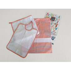 Set Asilo da Ricamare - Quadri Arancio Set Asilo da Ricamare - Quadri Arancio