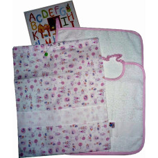 Set Asilo da Ricamare - Amici Animali - Rosa Set Asilo da Ricamare - Amici Animali - Rosa