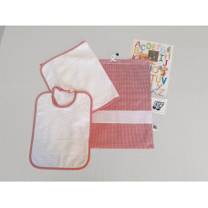 Set Asilo Zephir Ricamabile a Punto Croce - Rosso
