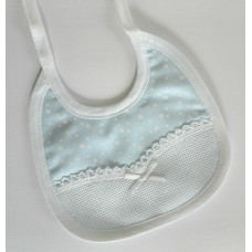 Light Blue Newborn Bib to Cross Stitch - Stars Light Blue Newborn Bib to Cross Stitch - Stars