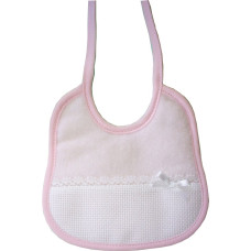 Elegant Terry Newborn Bib Ready to Stitch - Pink Elegant Terry Newborn Bib Ready to Stitch - Pink
