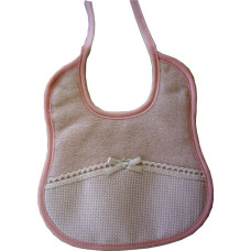 Bavaglino Spugna per Bebé con Bordo in Merletto - Rosa Bavaglino Spugna per Bebé con Bordo in Merletto - Rosa