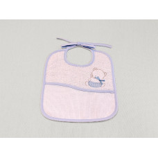 Terry Baby Bib Ready to Stitch - Light Blue - My First Linen Terry Baby Bib Ready to Stitch - Light Blue - My First Linen