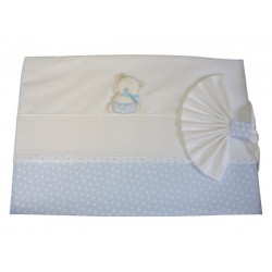 Baby Bed Sheet- Light Blue - My First Layette