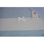 Baby Bed Sheet Light Blue with Aida Band
