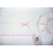 Baby Bed Sheet - Pink - Vichy