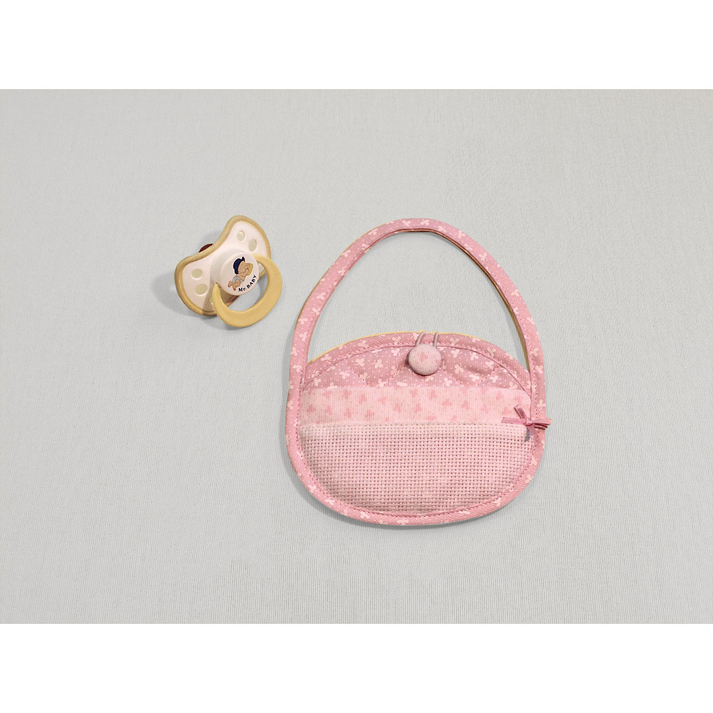 Pink Soft Baby Pacifier Bag