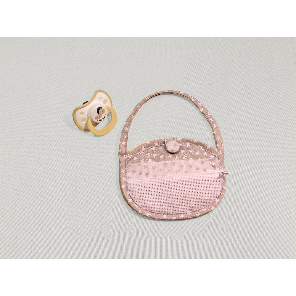 Cream Soft Baby Pacifier Bag