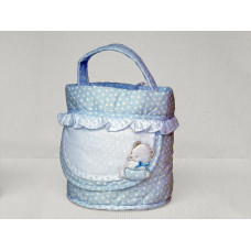 Beauty Case Ready to Stitch - Light Blue - My First Linen