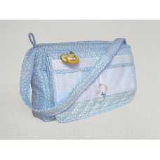 Nursery Bag Ready to Stitch - Light Blue - My First Linen Nursery Bag Ready to Stitch - Light Blue - My First Linen
