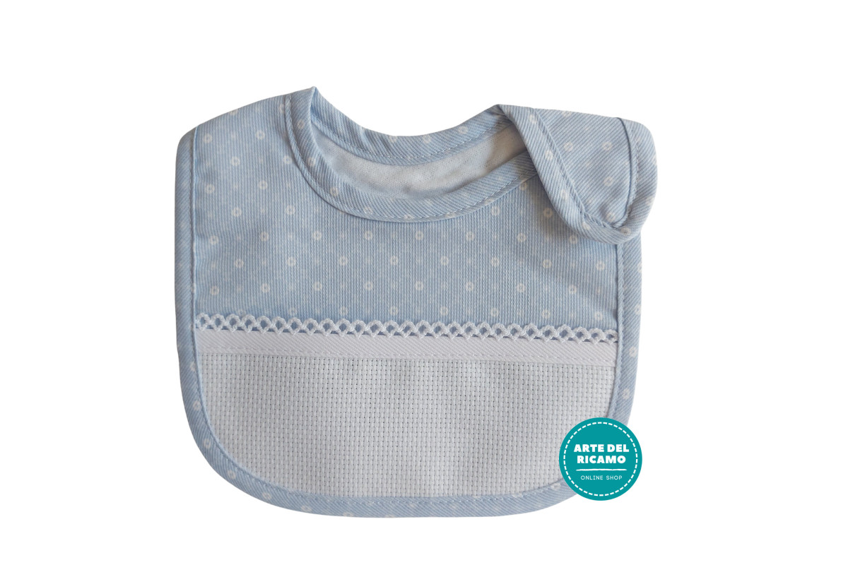 Bavaglino Piquet con Velcro - Celeste Bavaglino Piquet con Velcro - Celeste