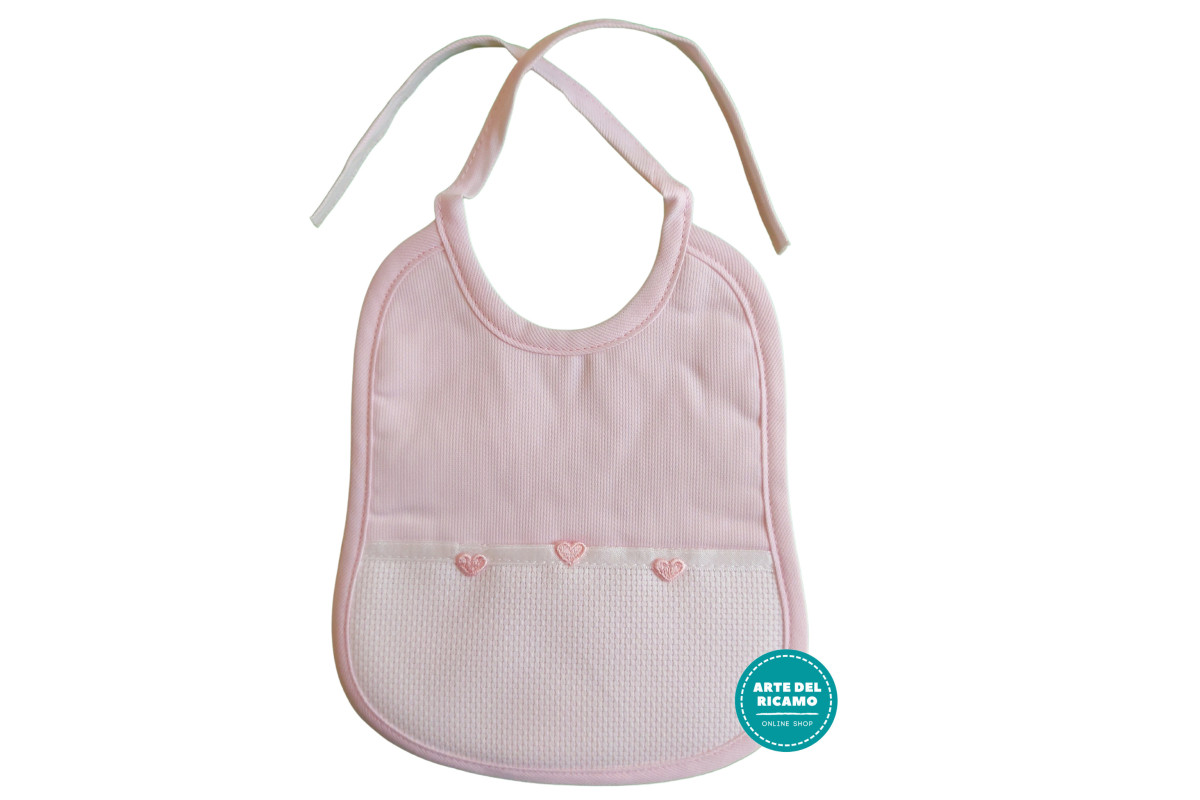 Bavaglino Piquet con Cuori - Rosa Bavaglino Piquet con Cuori - Rosa