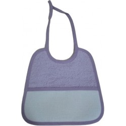 Terry Baby Bib with Aida Insert - Violet