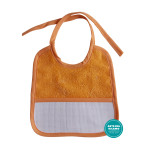 Terry Baby Bib with Aida Insert - Orange Terry Baby Bib with Aida Insert - Orange