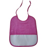 Terry Baby Lunch Bib with Aida Insert - Fuxia