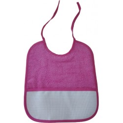 Terry Baby Lunch Bib with Aida Insert - Fuxia