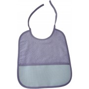 Terry Baby Lunch Bib with Aida Insert - Violet