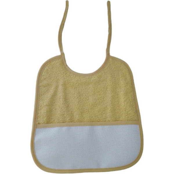 Terry Baby Lunch Bib with Aida Insert - Yellow