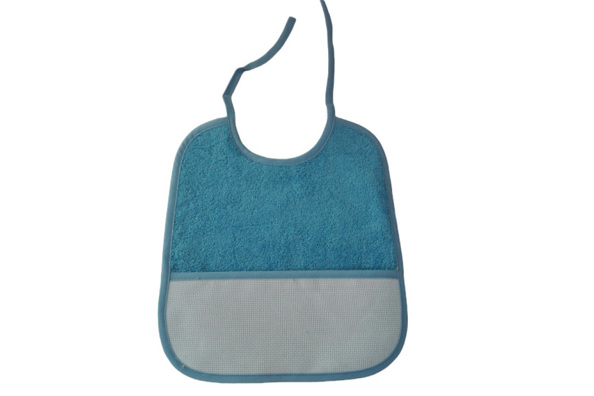 Terry Baby Lunch Bib with Aida Insert - Blue Sky