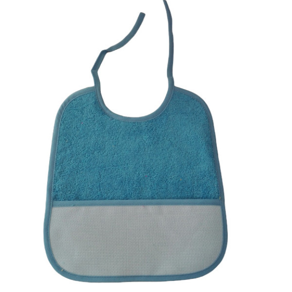 Terry Baby Lunch Bib with Aida Insert - Blue Sky