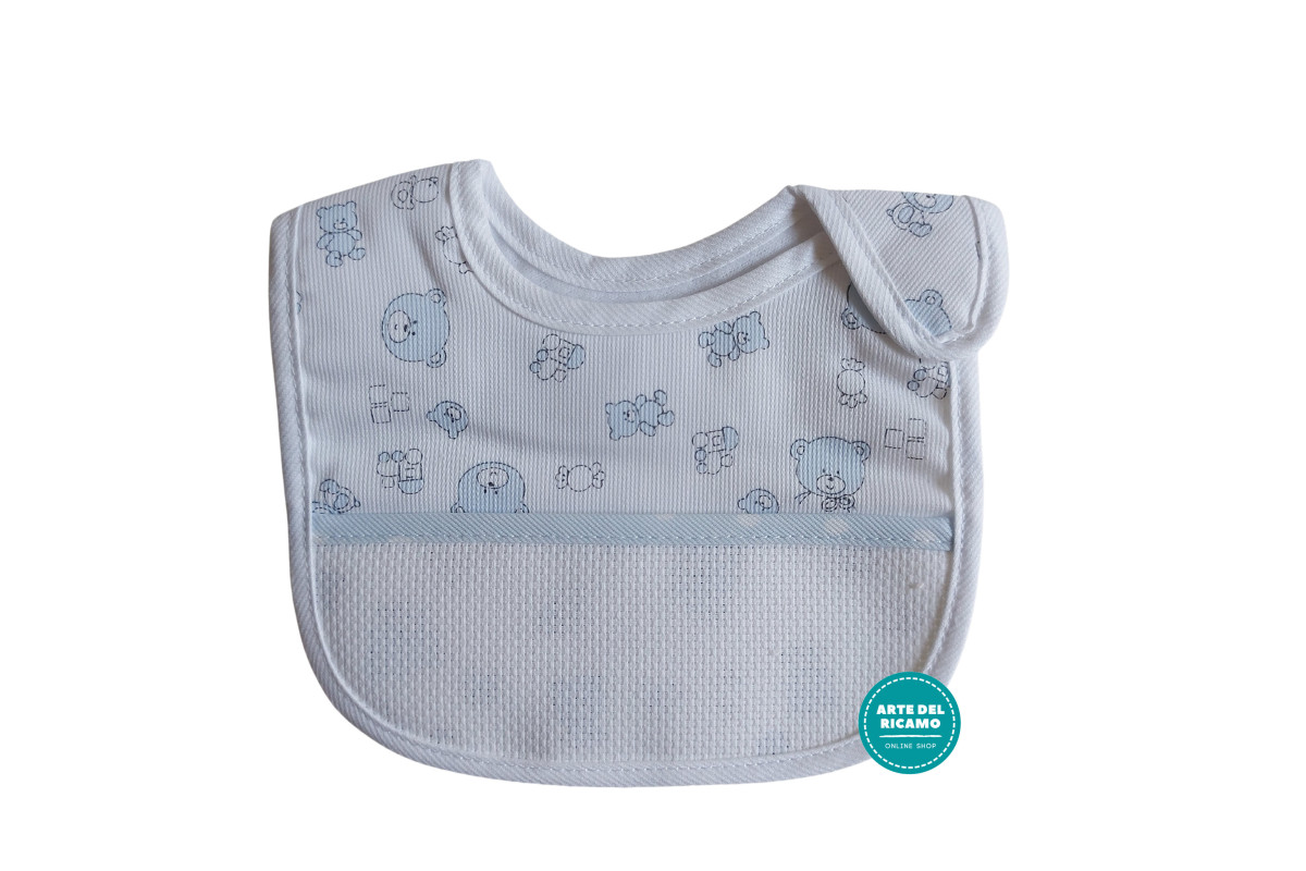 Babero Comida Pequeño con Ositos - Azul Babero Comida Pequeño con Ositos - Azul