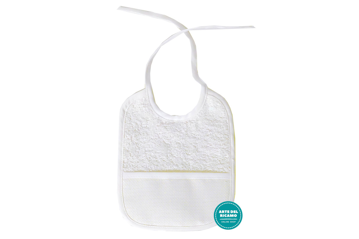 Babero de Rizo para Bebé 3 - 6 meses - Color Ecru Babero de Rizo para Bebé 3 - 6 meses - Color Ecru