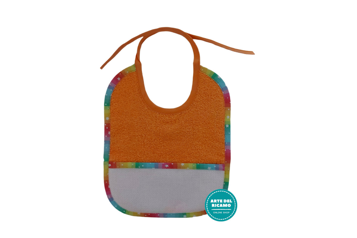 Babero de Rizo para Bebe Rainbow - Naranja Babero de Rizo para Bebe Rainbow - Naranja