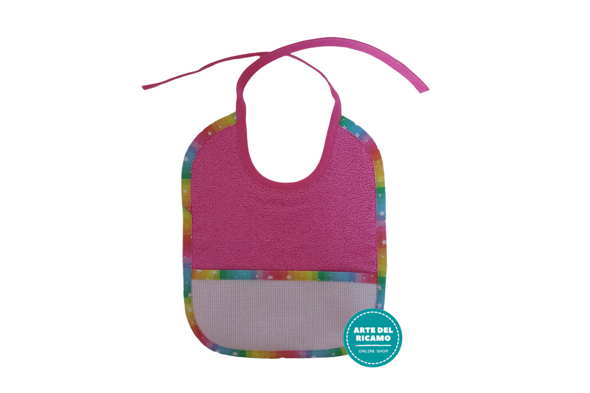Babero de Rizo para Bebe Rainbow - Fuxia Babero de Rizo para Bebe Rainbow - Fuxia