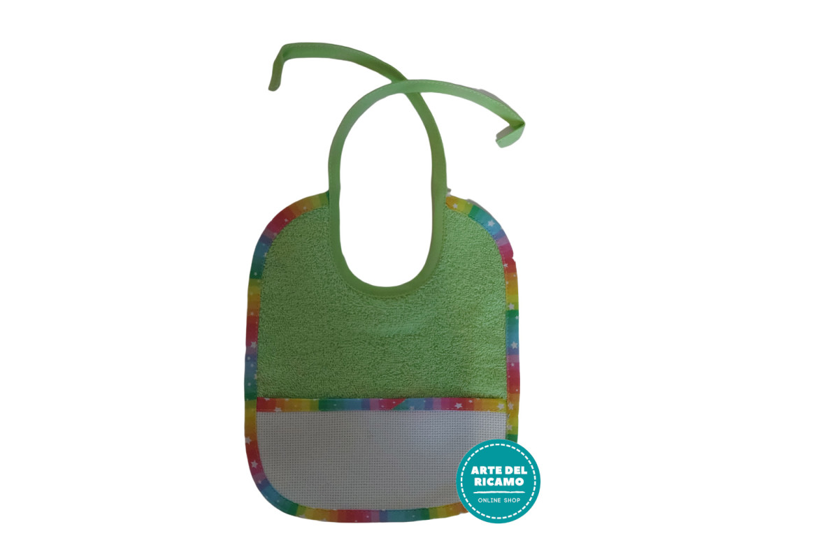 Babero de Rizo para Bebe Rainbow - Verde Babero de Rizo para Bebe Rainbow - Verde