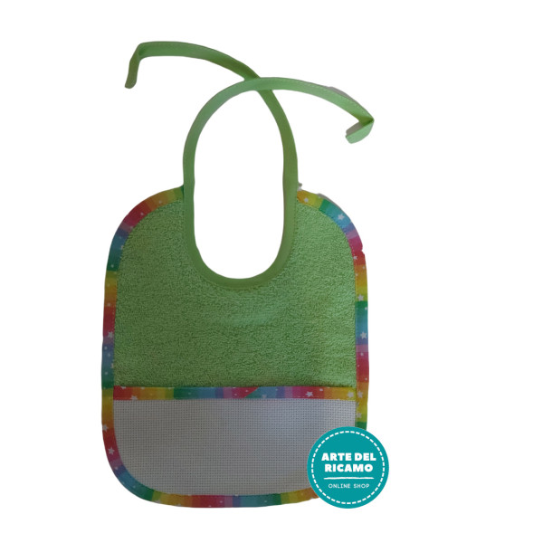 Babero de Rizo para Bebe Rainbow - Verde