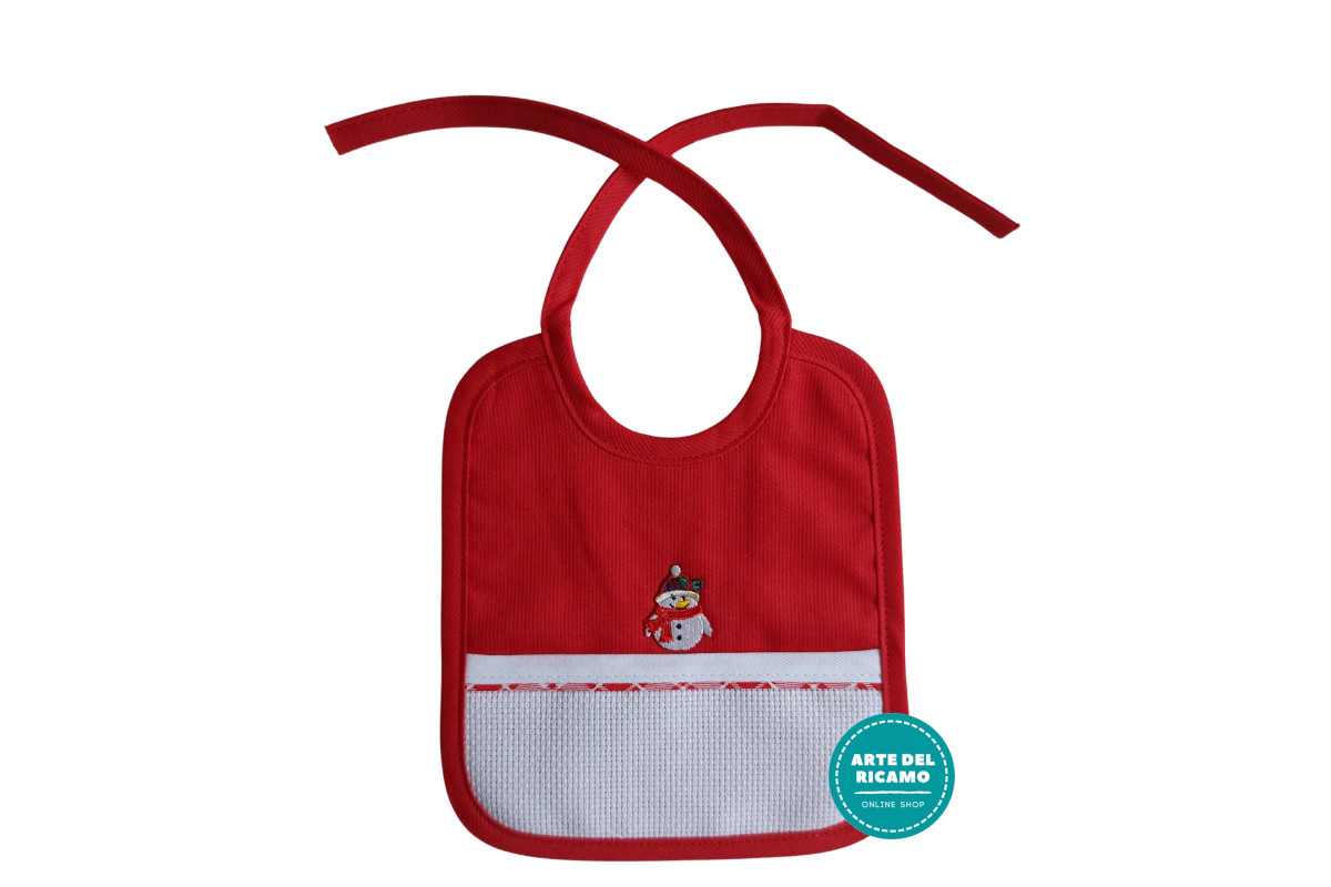 Christmas Baby Bib - Snowman Christmas Baby Bib - Snowman