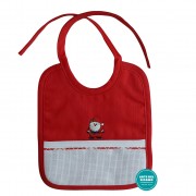 Christmas Baby Bib - Santa Claus with Bag with Bells