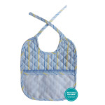 Soft Bib for your Baby - LIght Blue and Yellow Lines Soft Bib for your Baby - LIght Blue and Yellow Lines