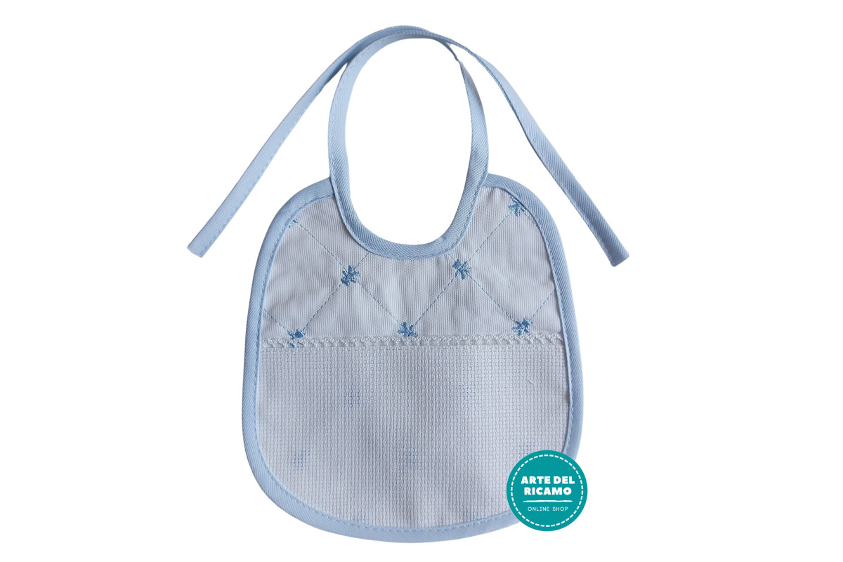 Marbet - Light Blue Baby Bib with Little Bears