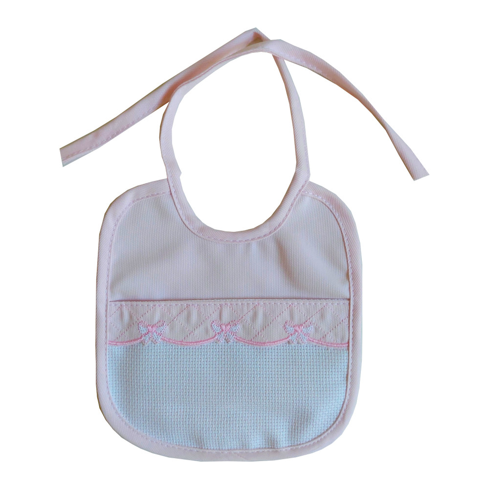 Marbet - Pink Baby Bib with Bows