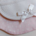 Baby Bib Ready to Stitch - Pink - My First Linen Baby Bib Ready to Stitch - Pink - My First Linen