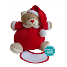 Oso de Peluche con Babero para Bordar - Navidad Oso de Peluche con Babero para Bordar - Navidad