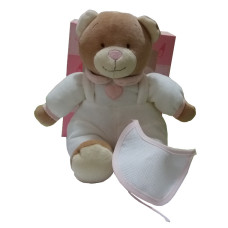 Peluche Orsacchiotto da Ricamare - Bianco e Rosa Peluche Orsacchiotto da Ricamare - Bianco e Rosa