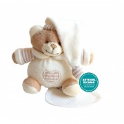 Teddy Bear with Stitichable Bib - Cream