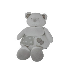 Peluche Orsacchiotto con Bavaglino da Ricamare - Bianco Peluche Orsacchiotto con Bavaglino da Ricamare - Bianco