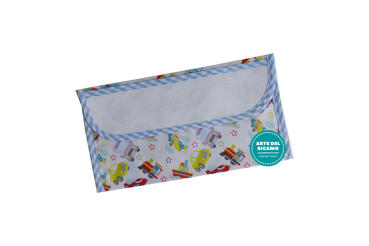 Ready to Stitch Cutlery Holder Bag - Medium of Transport - Light Blue Ready to Stitch Cutlery Holder Bag - Medium of Transport - Light Blue