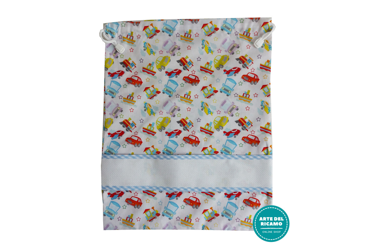 Kindergarden Bag  - Medium of Transport - Light Blue
